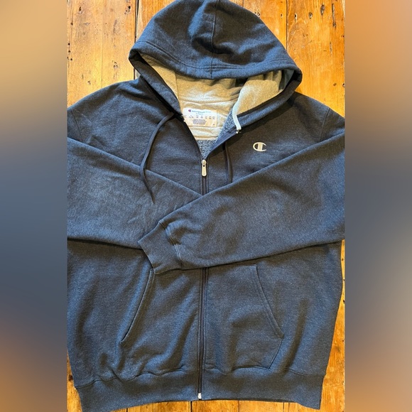 Champion Other - Champion ECO Authentic Full Zip Hoodie
Mens Size XL Gray Hooded Sweatshirt